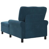 vidaXL Chaise Lounge met kussen Blauw 91 x 157 x 91 cm Fluweel