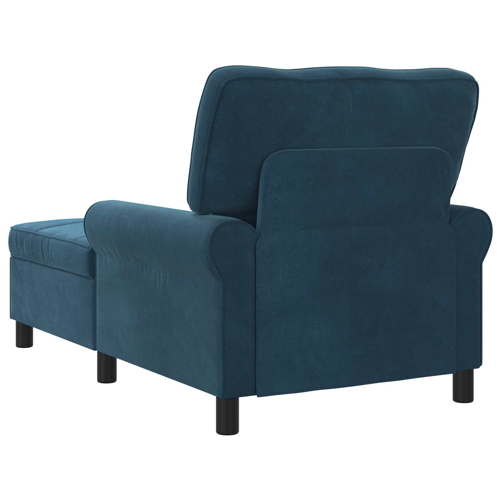 vidaXL Chaise Lounge met kussen Blauw 91 x 157 x 91 cm Fluweel