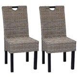 vidaXL Eetkamerstoelen Kubu 2 stuks, 30% Korting