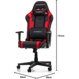 DXRacer Prince P132 Gaming Stoel Faux Leer Zwart-Rood tot 185 cm