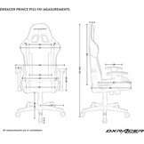 DXRacer Prince P132 Gaming Stoel Faux Leer Zwart-Rood tot 185 cm