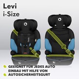 Lionelo Levi i-Size autostoel 76-150 cm Blauw