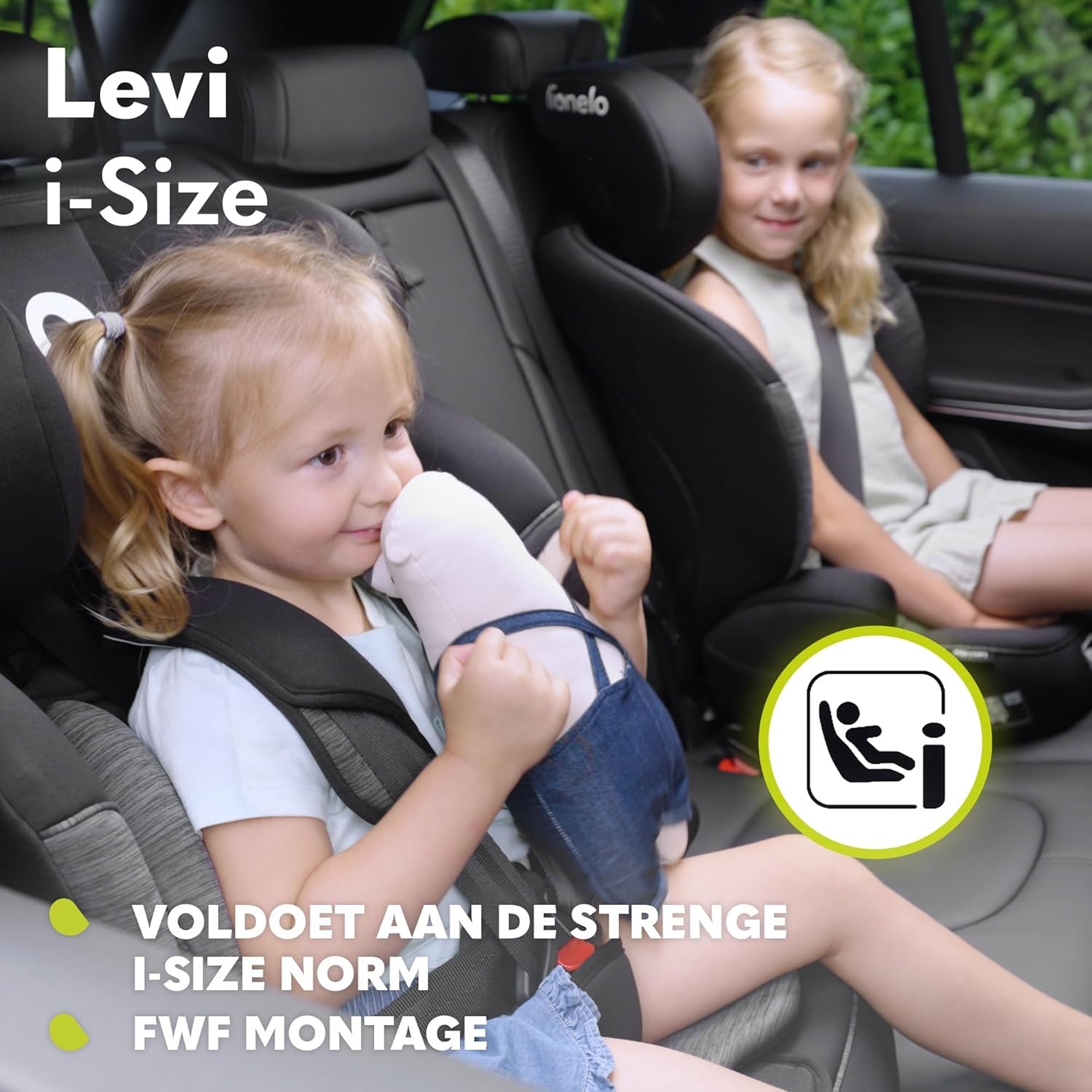 Lionelo Levi i-Size autostoel 76-150 cm Blauw