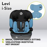 Lionelo Levi i-Size autostoel 76-150 cm Blauw