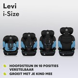 Lionelo Levi i-Size autostoel 76-150 cm Blauw