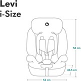 Lionelo Levi i-Size autostoel 76-150 cm Blauw