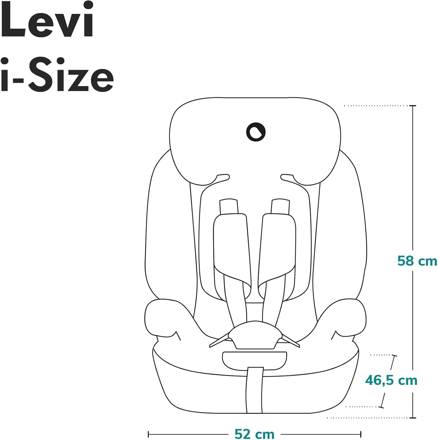 Lionelo Levi i-Size autostoel 76-150 cm Blauw
