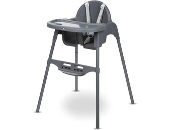 Bebeconfort Meely, 2-in-1 Verstelbare Kinderstoel en Babystoeltje, 6 Maanden - 3 Jaar (max. 15 kg), Lichtgewicht (3,3kg), Draagbaar Peuter Stoeltje, Makkelijk Schoonmaken, 5-Puntsgordel, Dark Grey