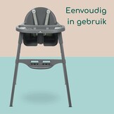 Bebeconfort Meely, 2-in-1 Verstelbare Kinderstoel en Babystoeltje, 6 Maanden - 3 Jaar (max. 15 kg), Lichtgewicht (3,3kg), Draagbaar Peuter Stoeltje, Makkelijk Schoonmaken, 5-Puntsgordel, Dark Grey