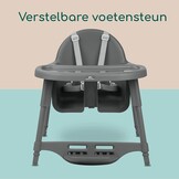 Bebeconfort Meely, 2-in-1 Verstelbare Kinderstoel en Babystoeltje, 6 Maanden - 3 Jaar (max. 15 kg), Lichtgewicht (3,3kg), Draagbaar Peuter Stoeltje, Makkelijk Schoonmaken, 5-Puntsgordel, Dark Grey