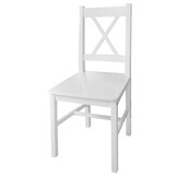 vidaXL Eetkamerstoelen 4 st grenenhout wit