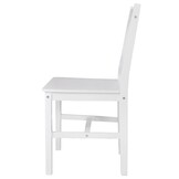 vidaXL Eetkamerstoelen 4 st grenenhout wit
