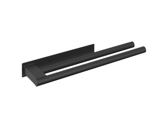 vidaXL Handdoekrek Zwart 40 x 9 x 4 cm Roestvrij staal