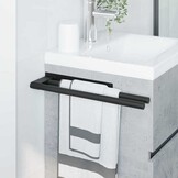 vidaXL Handdoekrek Zwart 40 x 9 x 4 cm Roestvrij staal