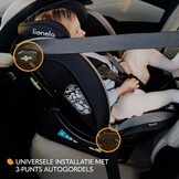 LIONELO Aart i-Size Autostoel 0-36 kg (40-150 cm), Groep 0/1/2/3 Kinderzitje 0-12 Jaar, RWF tot 105 cm & Voorwaarts, 13x Verstelbare Hoofdsteun, 5-Puntsgordel, Zijbescherming, Ademend Stoffen, Zwart