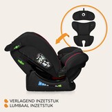 LIONELO Aart i-Size Autostoel 0-36 kg (40-150 cm), Groep 0/1/2/3 Kinderzitje 0-12 Jaar, RWF tot 105 cm & Voorwaarts, 13x Verstelbare Hoofdsteun, 5-Puntsgordel, Zijbescherming, Ademend Stoffen, Zwart