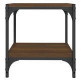 vidaXL Tv-meubel 40x33x41 cm bewerkt hout en staal bruin eikenkleur