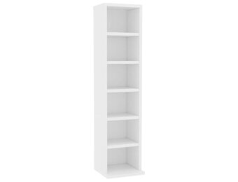 vidaXL Cd-kast 21x20x88 cm bewerkt hout wit