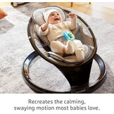 Munchkin Elektrische babyschommel | Bluetooth-ingeschakelde babyuitsmijter stoel en wip | Draagbare schommelstoel en zachte stuiterende stoel met beweging en geluiden | zwart