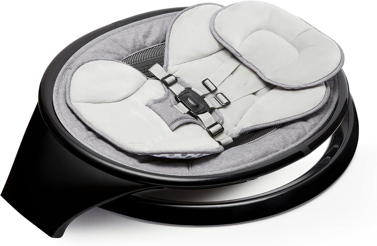 Munchkin Elektrische babyschommel | Bluetooth-ingeschakelde babyuitsmijter stoel en wip | Draagbare schommelstoel en zachte stuiterende stoel met beweging en geluiden | zwart