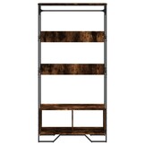 vidaXL Kledingkast 90x50x180 cm bewerkt hout gerookt eikenkleurig