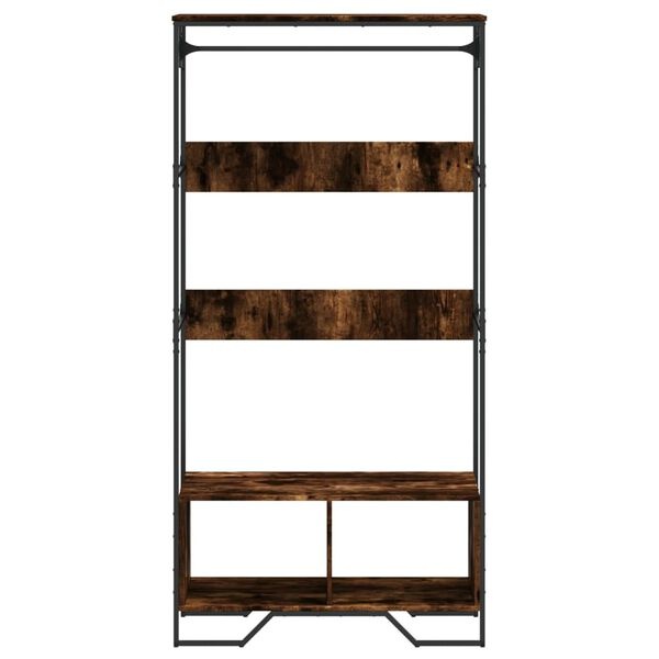 vidaXL Kledingkast 90x50x180 cm bewerkt hout gerookt eikenkleurig
