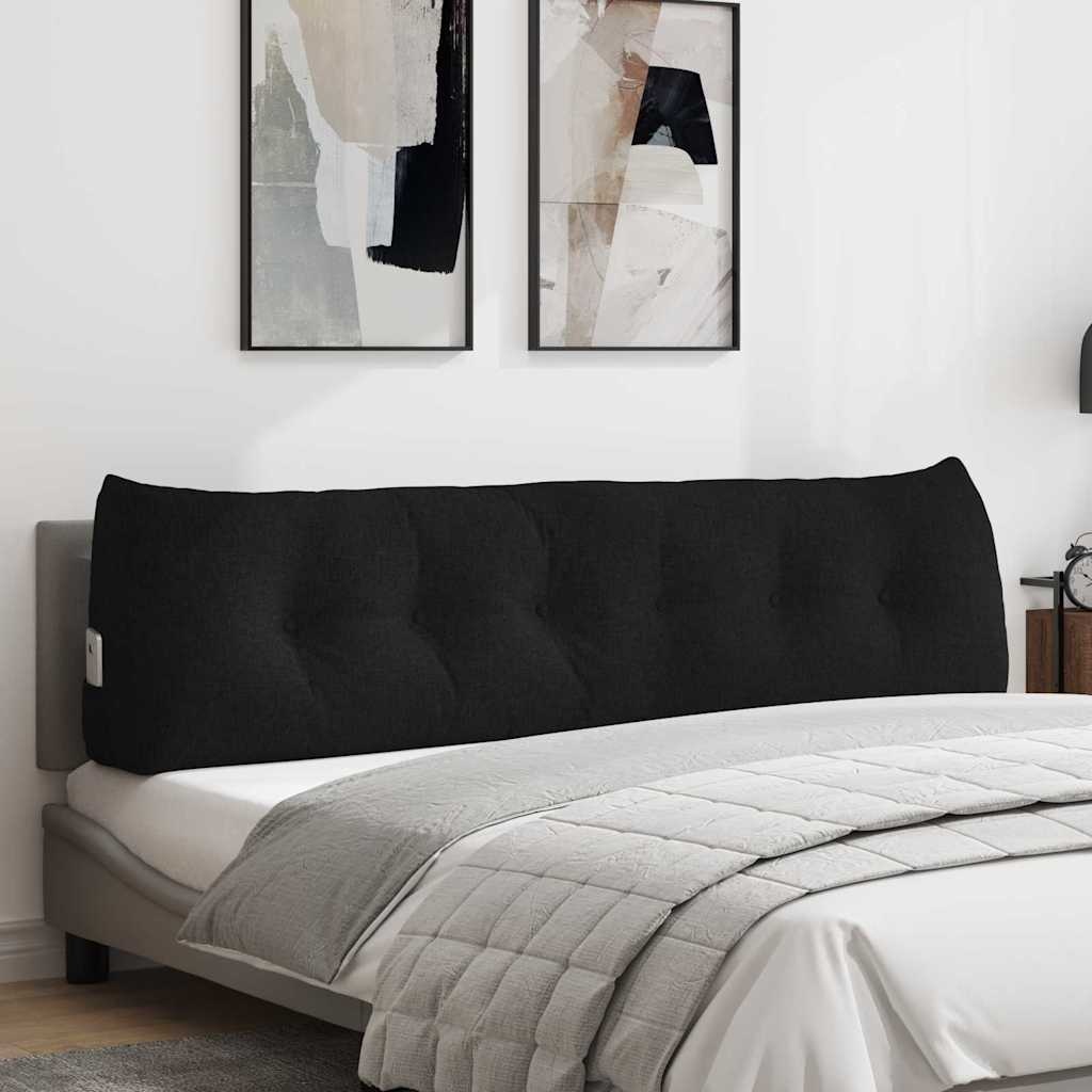 vidaXL Rugkussen Zwart 180 x 24 x 50 cm Stof