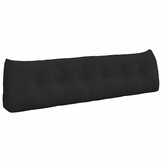 vidaXL Rugkussen Zwart 180 x 24 x 50 cm Stof
