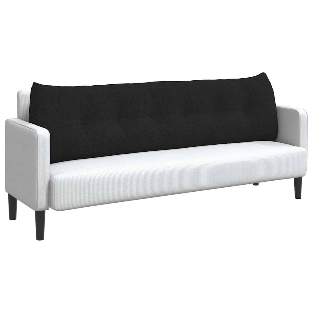 vidaXL Rugkussen Zwart 180 x 24 x 50 cm Stof