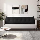 vidaXL Rugkussen Zwart 180 x 24 x 50 cm Stof