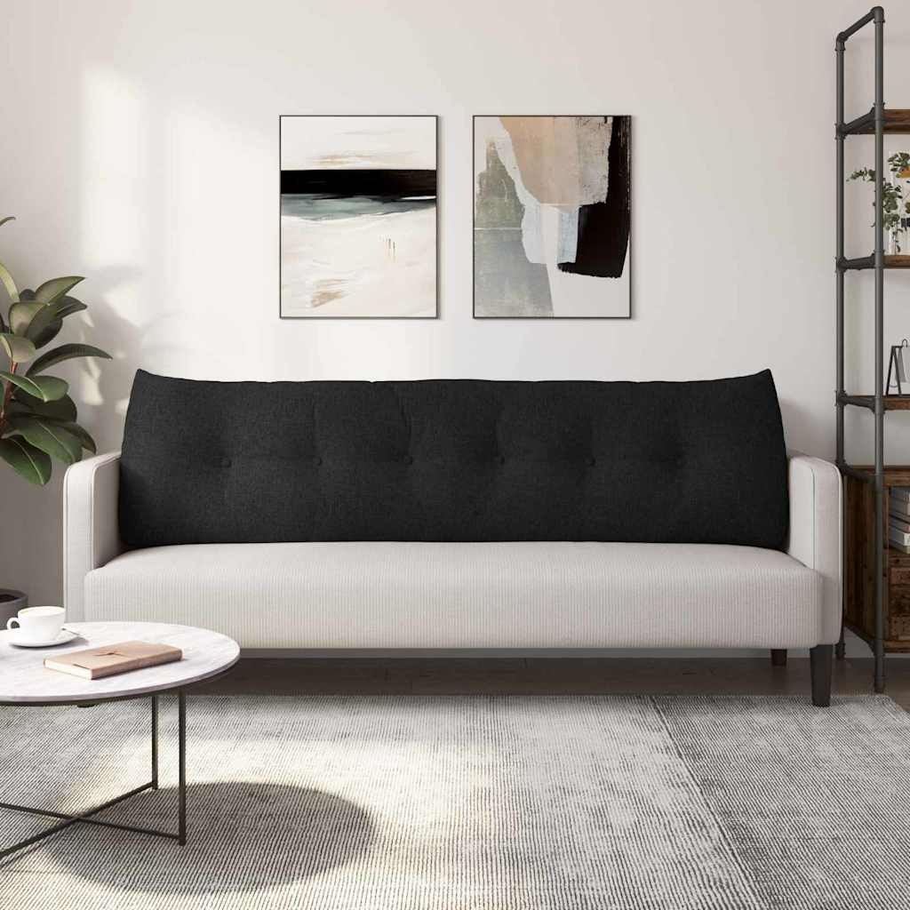 vidaXL Rugkussen Zwart 180 x 24 x 50 cm Stof