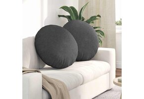 vidaXL Zitkussens Donkergrijs Ø 60 cm (2 stuks) - 33% Korting!