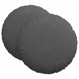 vidaXL Zitkussens 2 pcs Donkergrijs Ø 60 cm Katoen Stof