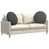vidaXL Zitkussens 2 pcs Donkergrijs Ø 60 cm Katoen Stof