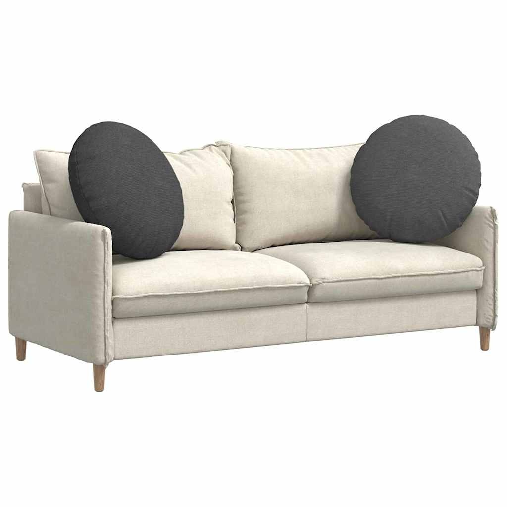vidaXL Zitkussens 2 pcs Donkergrijs Ø 60 cm Katoen Stof