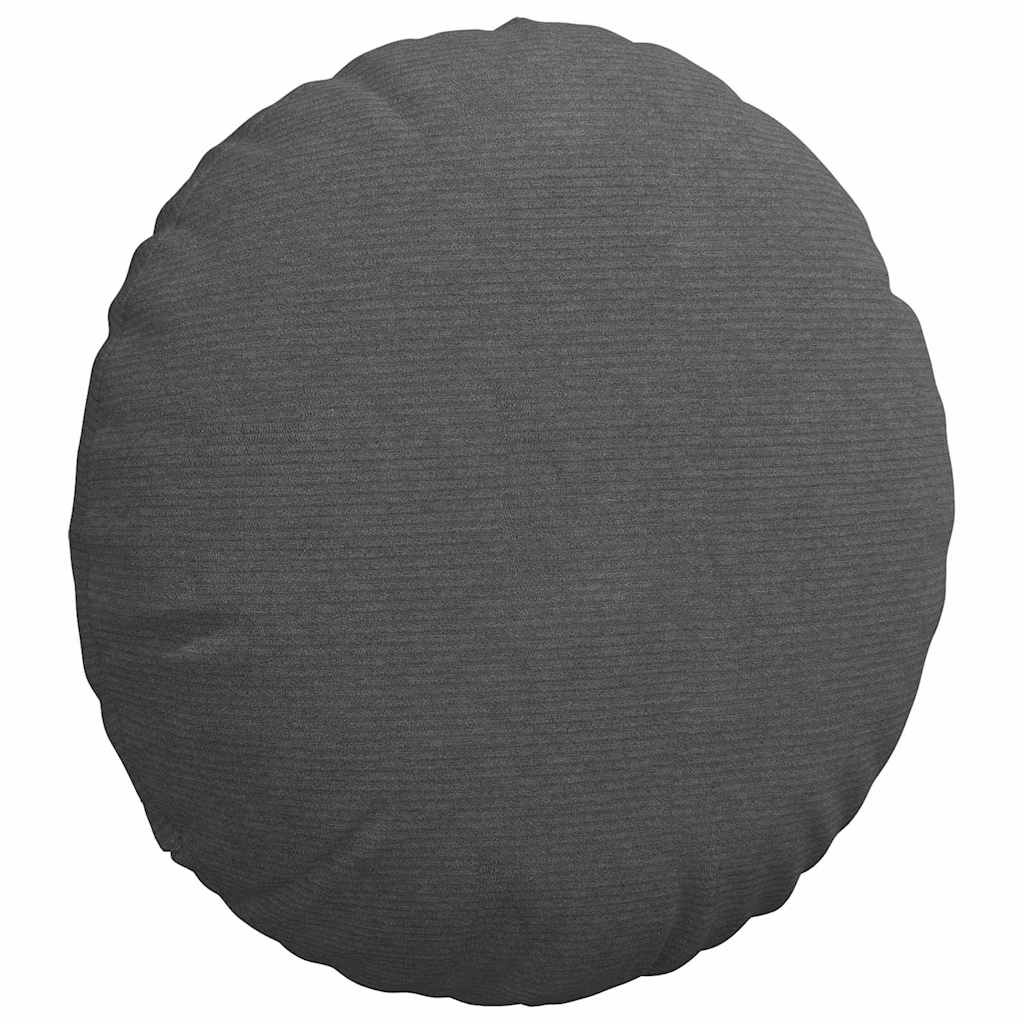 vidaXL Zitkussens 2 pcs Donkergrijs Ø 60 cm Katoen Stof