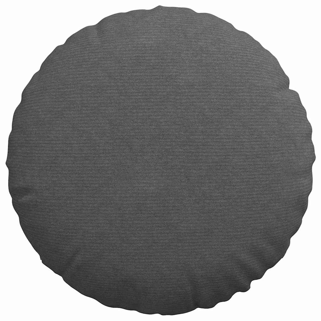vidaXL Zitkussens 2 pcs Donkergrijs Ø 60 cm Katoen Stof