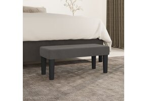 Donkergrijs Fluweel Bankje 70cm - 33% Korting