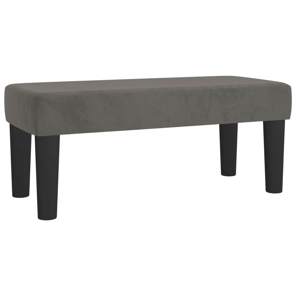 vidaXL Bankje 70x30x30 cm fluweel donkergrijs