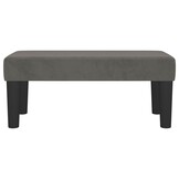 vidaXL Bankje 70x30x30 cm fluweel donkergrijs