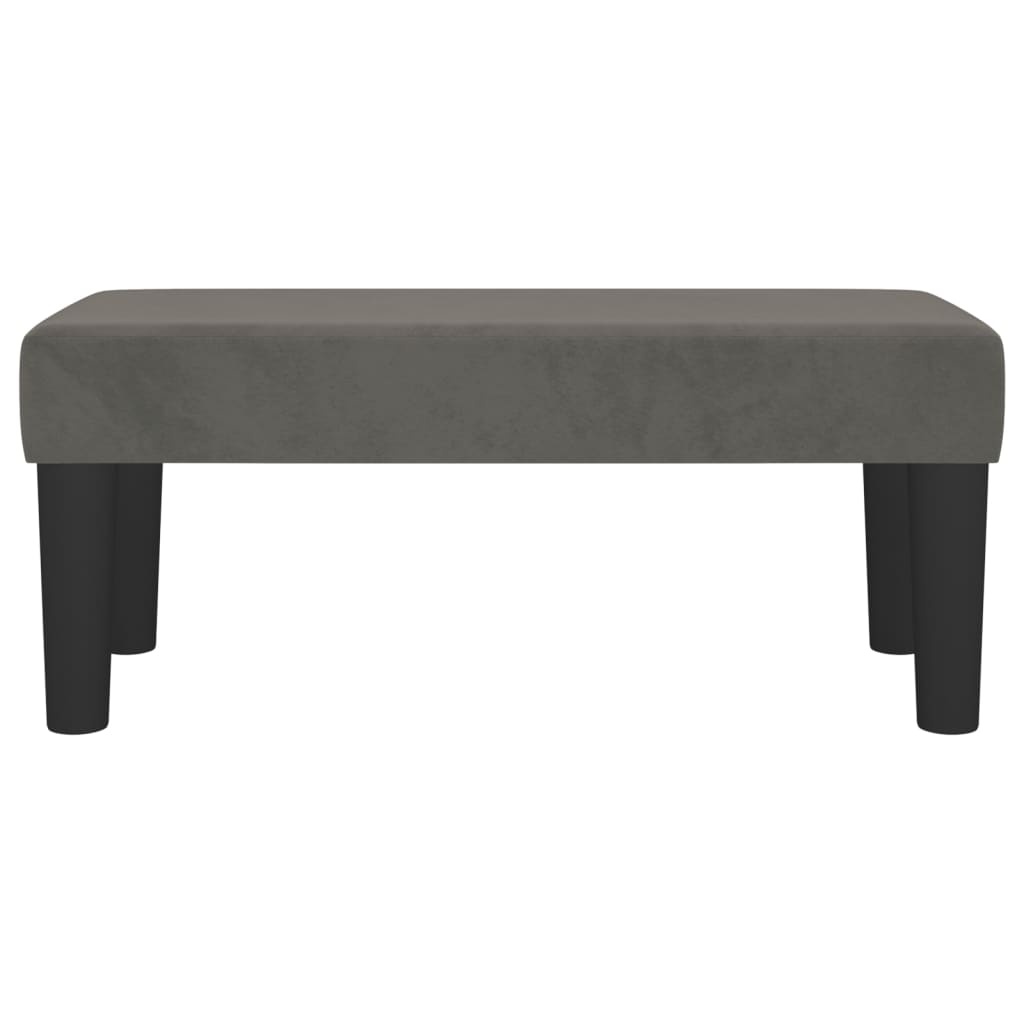 vidaXL Bankje 70x30x30 cm fluweel donkergrijs
