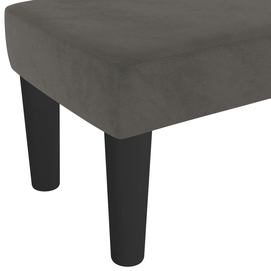vidaXL Bankje 70x30x30 cm fluweel donkergrijs