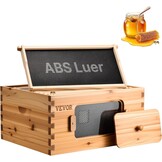 VEVOR Imkerskast Starterspakket Zander Diepe Broedbak 10 Raam, Gecoat Dennenhout met Acryl Bijenramen