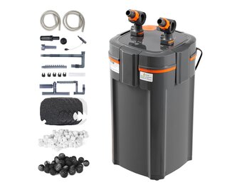 VEVOR Aquariumfilter 528 GPH, 5-traps jerrycan filter 757,1 L, extreem stille interne aquariumfilter met uv-bescherming, dompelbaar powerfilter met meerdere functies voor aquaria, 20 W