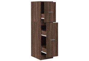 Apothekerskast Bruin Eiken 30x41x118cm - 34% Korting!