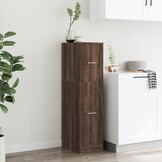 vidaXL Apothekerskast 30x41x118 cm bewerkt hout bruin eikenkleurig