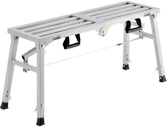 VEVOR werkplatform van legere staal, inklapbaar, 500-740 mm hoog, 180 kg draagkracht, afmetingen 1040 x 375 x 500 mm