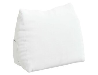 vidaXL Rugkussen Wit 45 x 20 x 35 cm Stof