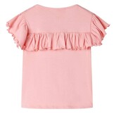 Kindershirt Middelroze - Maat 116 (5-6 jaar)
