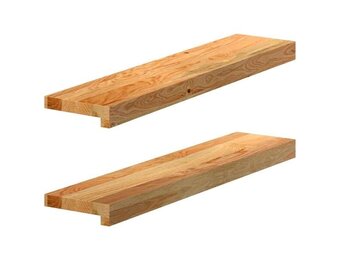 vidaXL Vensterbanken 2 st 70x15x2 cm massief eikenhout lichtbruin